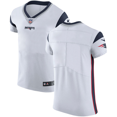 Nike Patriots Blank White Men's Stitched NFL Vapor Untouchable Elite Jersey - Click Image to Close